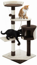 CARLA HOME 140cm Cat Tree for Indoor Cats with Plush Perch, Sisal Scratching Posts & Condo for Kittens & V178-36381