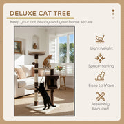 CARLA HOME 140cm Cat Tree for Indoor Cats with Plush Perch, Sisal Scratching Posts & Condo for Kittens & V178-36381