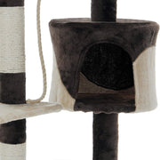 CARLA HOME 140cm Cat Tree for Indoor Cats with Plush Perch, Sisal Scratching Posts & Condo for Kittens & V178-36381