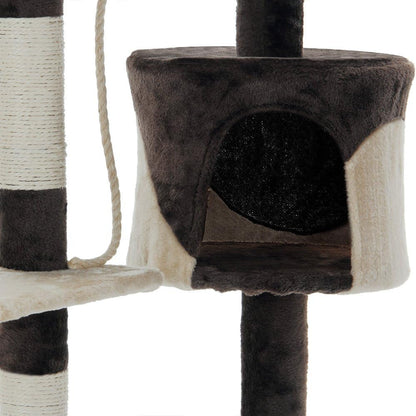 CARLA HOME 140cm Cat Tree for Indoor Cats with Plush Perch, Sisal Scratching Posts & Condo for Kittens & V178-36381