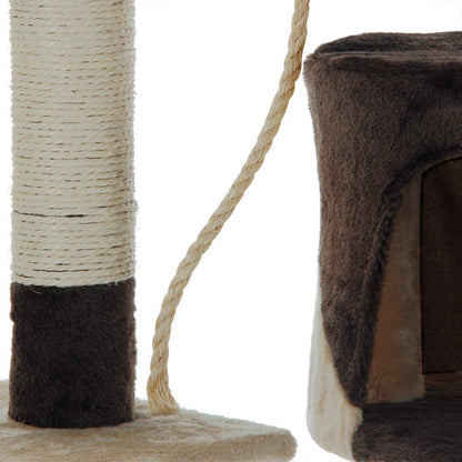 CARLA HOME 140cm Cat Tree for Indoor Cats with Plush Perch, Sisal Scratching Posts & Condo for Kittens & V178-36381