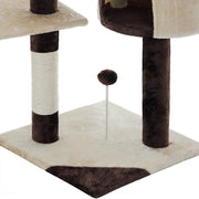 CARLA HOME 140cm Cat Tree for Indoor Cats with Plush Perch, Sisal Scratching Posts & Condo for Kittens & V178-36381