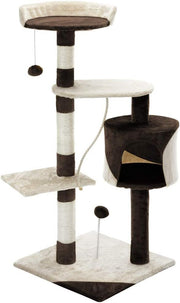 CARLA HOME 140cm Cat Tree for Indoor Cats with Plush Perch, Sisal Scratching Posts & Condo for Kittens & V178-36381
