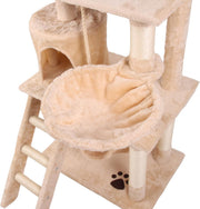 CARLA HOME 141cm Cat Tree Tower for Indoor Cats with Plush Perch, Ladder, Sisal Scratching Posts, Hammock & V178-36382