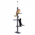 CARLA HOME Floor to Ceiling Cat Tree Tower with Adjustable Height 230-286cm for Indoor Cats (Grey) V178-36388