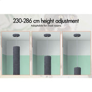CARLA HOME Floor to Ceiling Cat Tree Tower with Adjustable Height 230-286cm for Indoor Cats (Grey) V178-36388