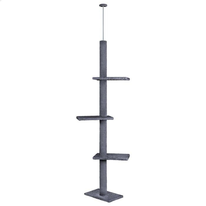 CARLA HOME Floor to Ceiling Cat Tree Tower with Adjustable Height 230-286cm for Indoor Cats (Grey) V178-36388