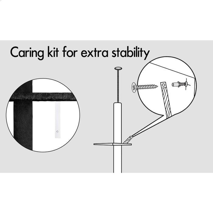 CARLA HOME Floor to Ceiling Cat Tree Tower with Adjustable Height 230-286cm for Indoor Cats (Black) V178-36389