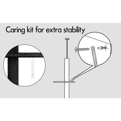 CARLA HOME Floor to Ceiling Cat Tree Tower with Adjustable Height 230-286cm for Indoor Cats (Black) V178-36389