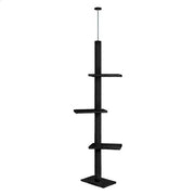 CARLA HOME Floor to Ceiling Cat Tree Tower with Adjustable Height 230-286cm for Indoor Cats (Black) V178-36389