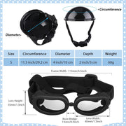 Dog Helmet Goggles, Small Size, Black V178-36391