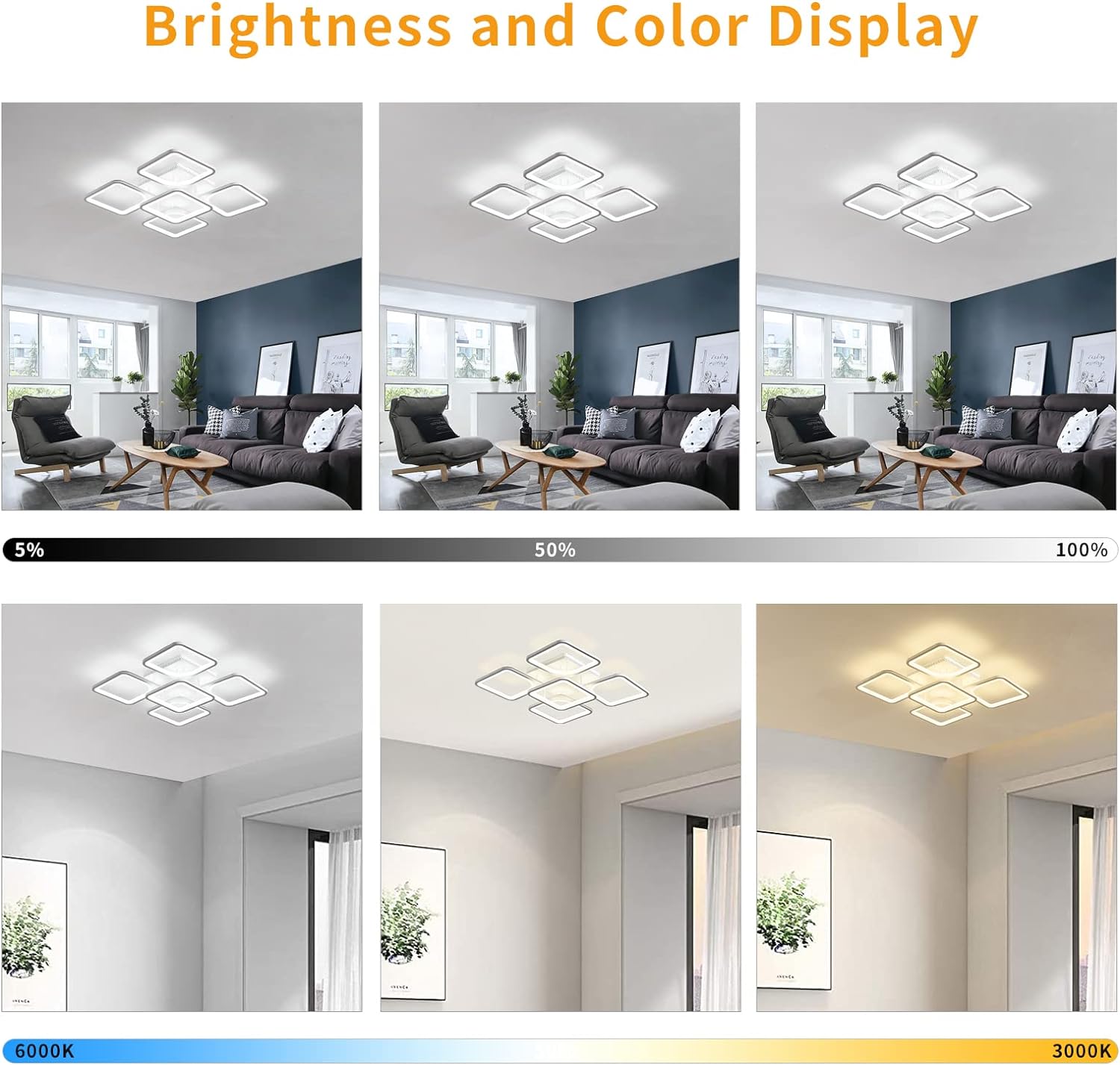 Modern LED Ceiling Light Remote Control (60 cm) V178-36471