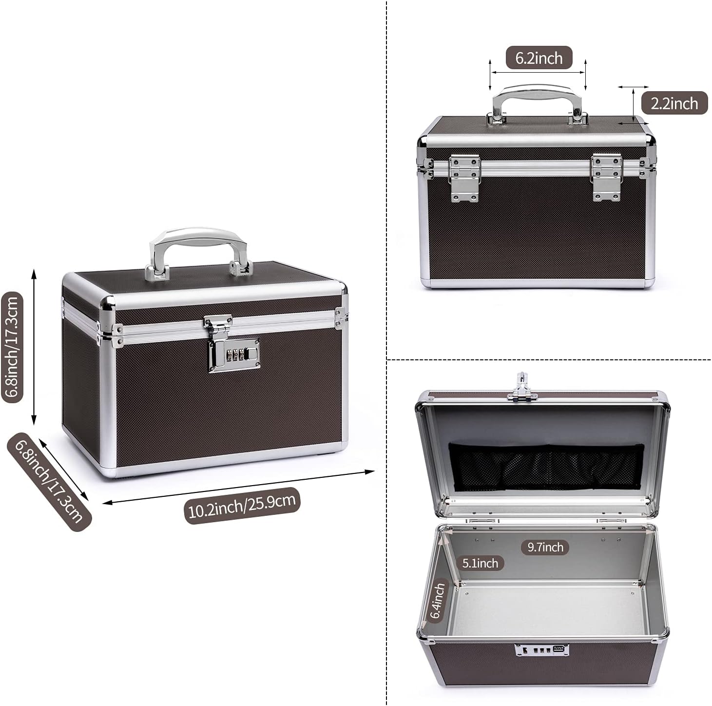 Portable Combination Medicine Box (Coffee/Small) V178-36671