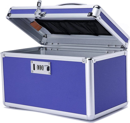 Locking Combination Medicine Box (Blue/Medium) V178-36811