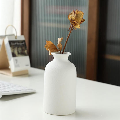 Ceramic Set of 3 Modern White Vases for Home Dcor V178-36902