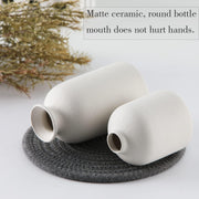 Ceramic Set of 3 Modern White Vases for Home Dcor V178-36902