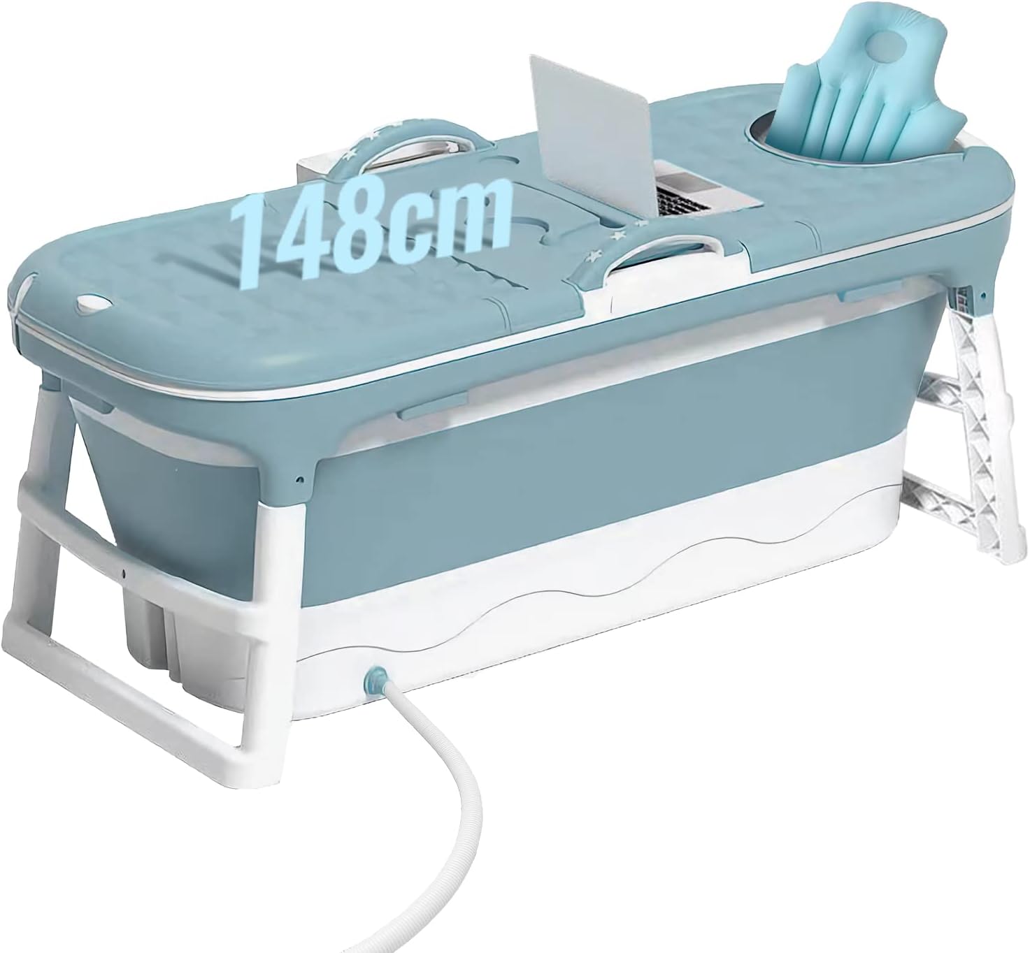 Folding Portable Bathtub Freestanding Spa , Large 148 cm V178-36991