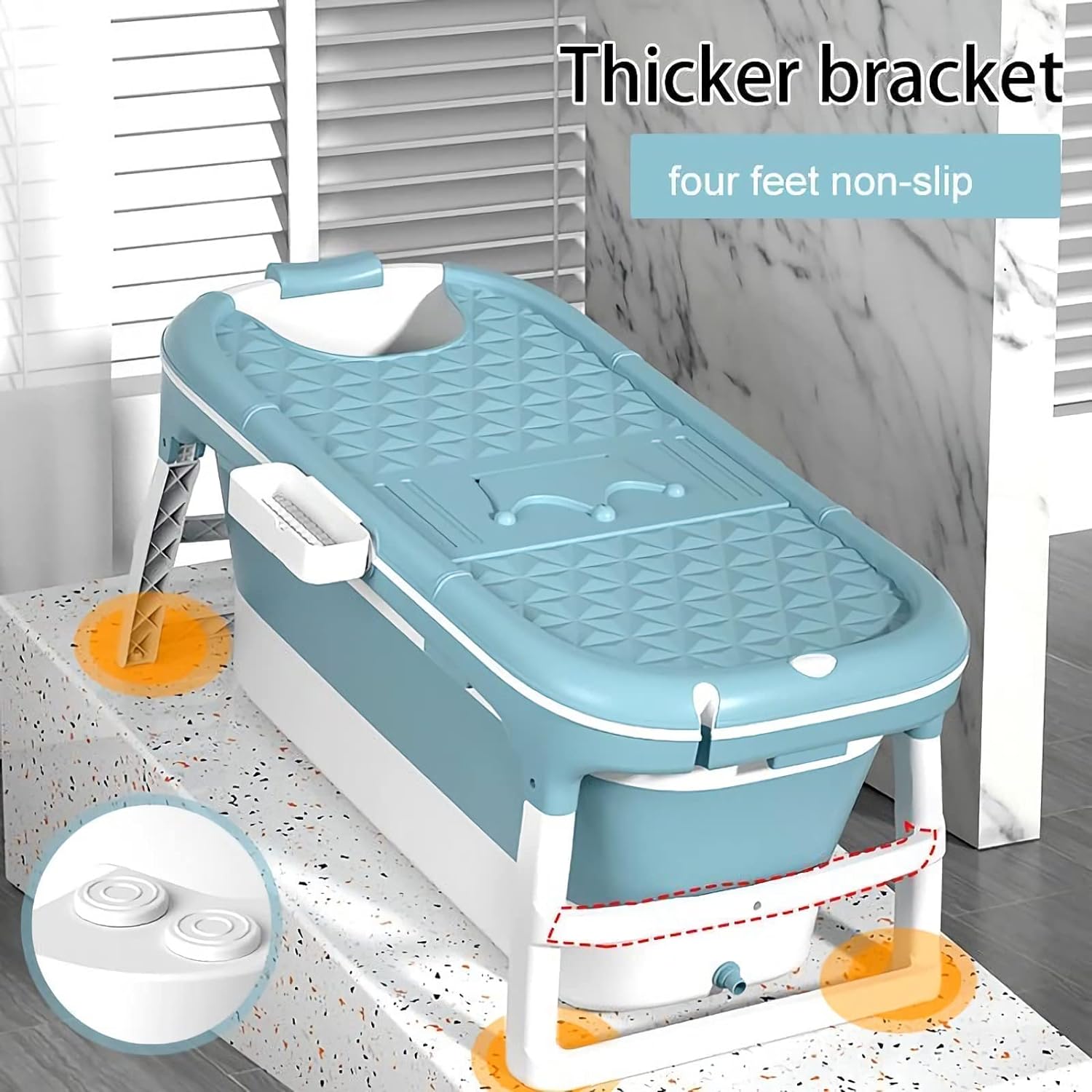 Folding Portable Bathtub Freestanding Spa , Large 148 cm V178-36991