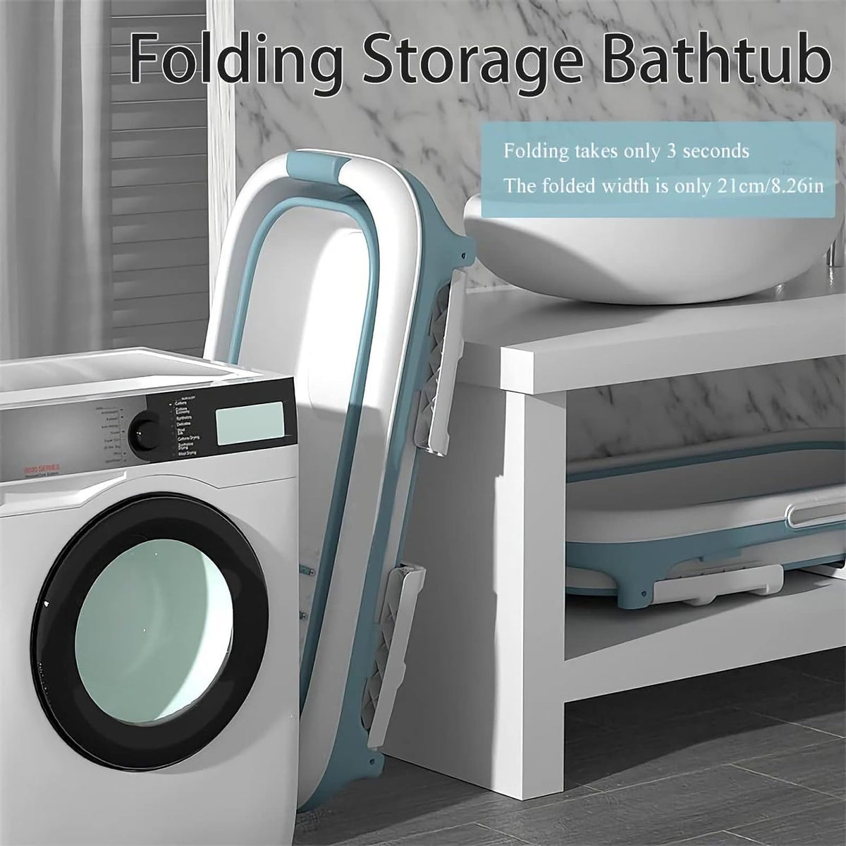 Folding Portable Bathtub Freestanding Spa , Large 148 cm V178-36991