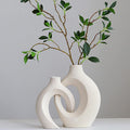 Ceramic Set of 2 Creative White Vases for Home Decor V178-38052