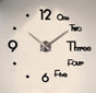 DIY Wall Clock Modern Frameless Large 3D Wall Watch Giant Roman Numerals for Home Living Room and Bedroom V178-38412
