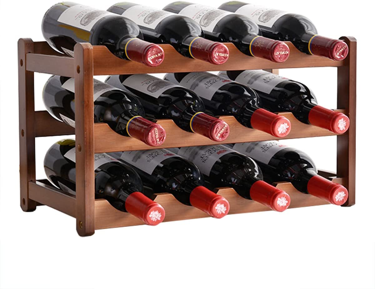 3-layer Bamboo Wine Storage Rack (12 bottles) V178-43802