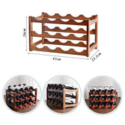 3-layer Bamboo Wine Storage Rack (12 bottles) V178-43802