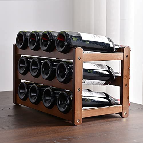 3-layer Bamboo Wine Storage Rack (12 bottles) V178-43802