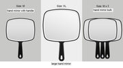 Extra Large Black Handheld Mirror with Handle (31,5 x 23 cm) V178-43901