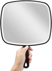 Extra Large Black Handheld Mirror with Handle (31,5 x 23 cm) V178-43901