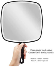 Extra Large Black Handheld Mirror with Handle (31,5 x 23 cm) V178-43901