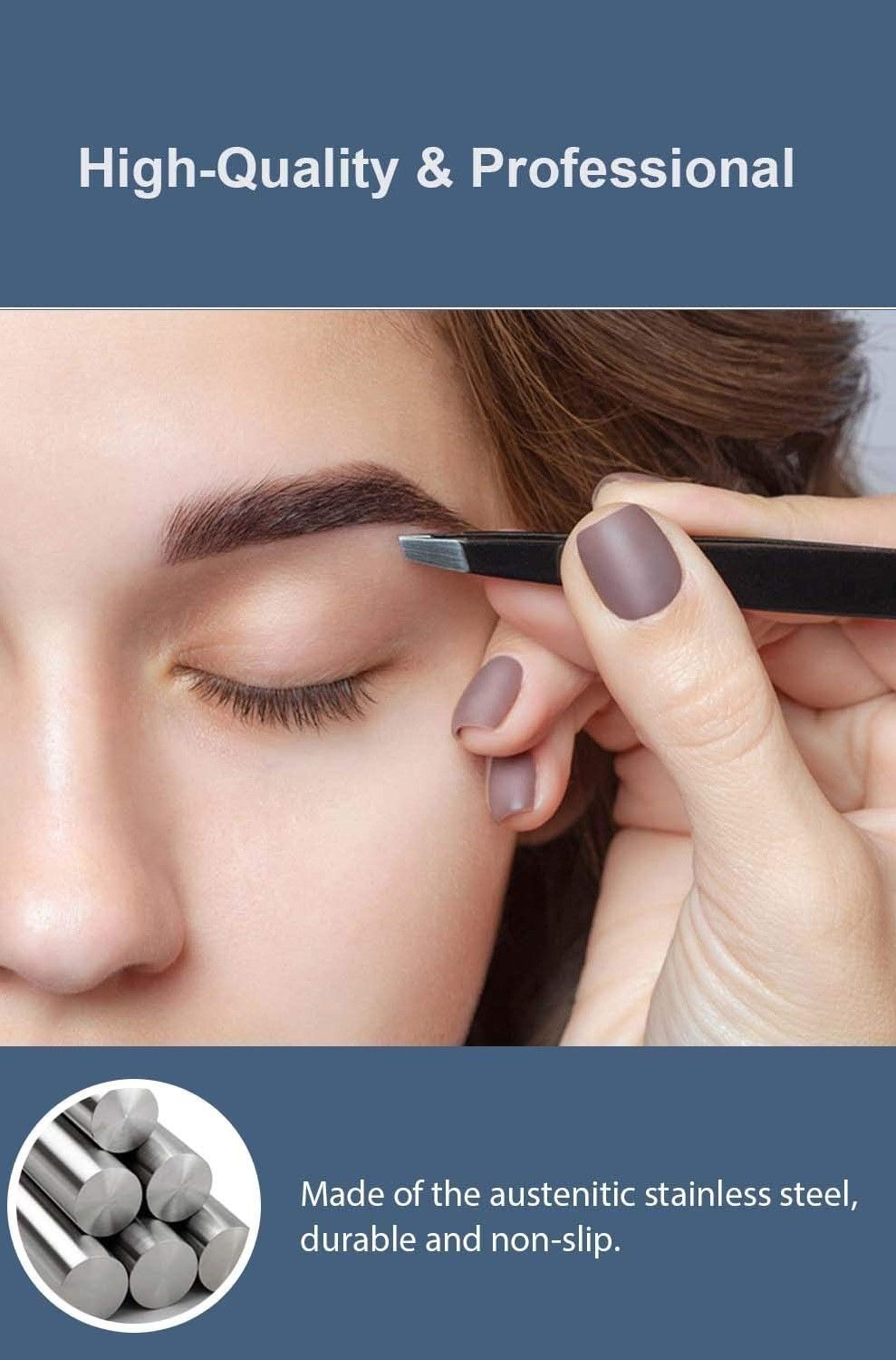 20X Magnifying Mirror and Eyebrow Tweezers Kit for Travel V178-44342