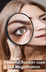 20X Magnifying Mirror and Eyebrow Tweezers Kit for Travel V178-44342