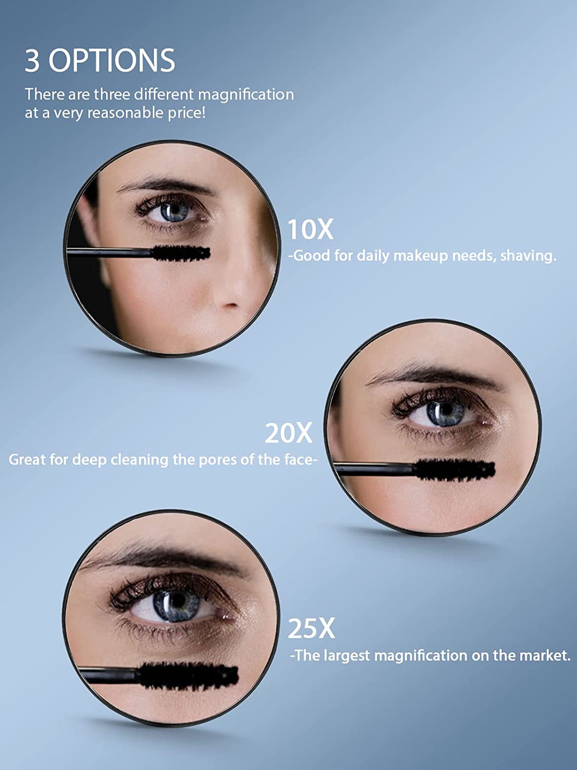 20X Magnifying Mirror and Eyebrow Tweezers Kit for Travel V178-44342