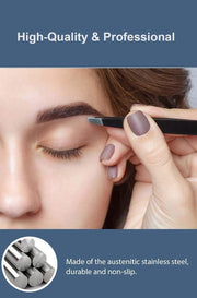 10X Magnifying Mirror and Eyebrow Tweezers Kit for Travel V178-44359