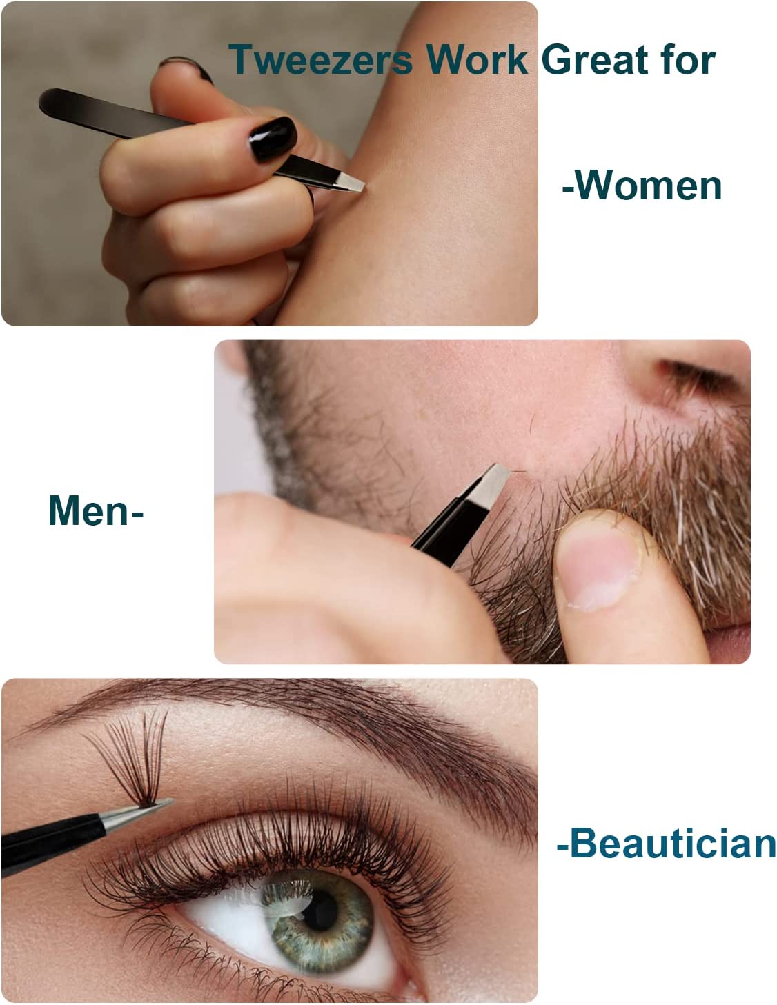 10X Magnifying Mirror and Eyebrow Tweezers Kit for Travel V178-44359