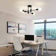 Mid Century Chandelier Modern, 4-Light V178-44801