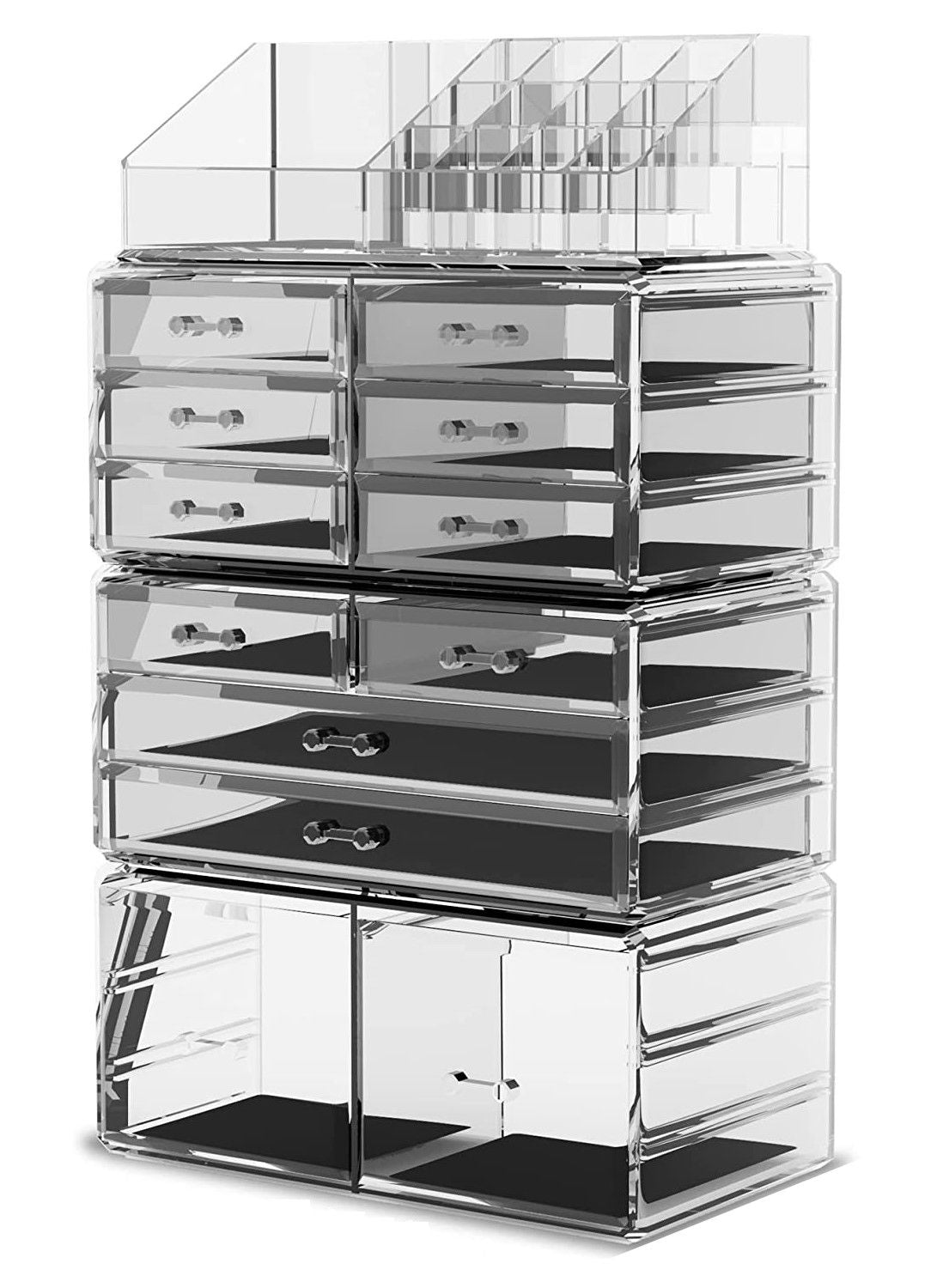 Makeup Cosmetic Organizer Storage with 12 Drawers Display Boxes (Clear) V178-52588