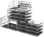 Makeup Cosmetic Organizer Storage with 12 Drawers Display Boxes (Clear) V178-52588