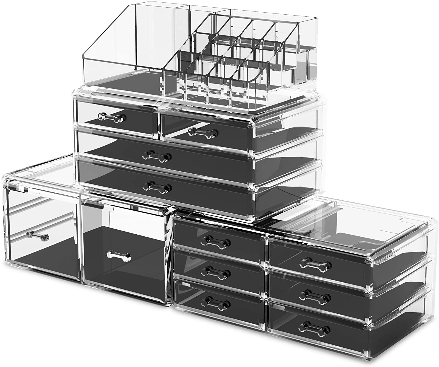 Makeup Cosmetic Organizer Storage with 12 Drawers Display Boxes (Clear) V178-52588