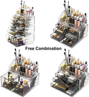 Makeup Cosmetic Organizer Storage with 12 Drawers Display Boxes (Clear) V178-52588