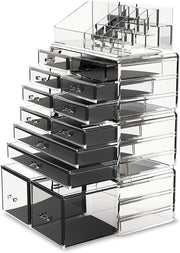 Makeup Cosmetic Organizer Storage with 12 Drawers Display Boxes (Clear) V178-52588