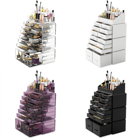 Makeup Cosmetic Organizer Storage with 12 Drawers Display Boxes (Clear) V178-52588