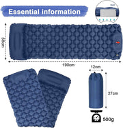 Ultralight Inflatable Camping Sleeping Pad with Pillow for Travelling and Hiking V178-58557