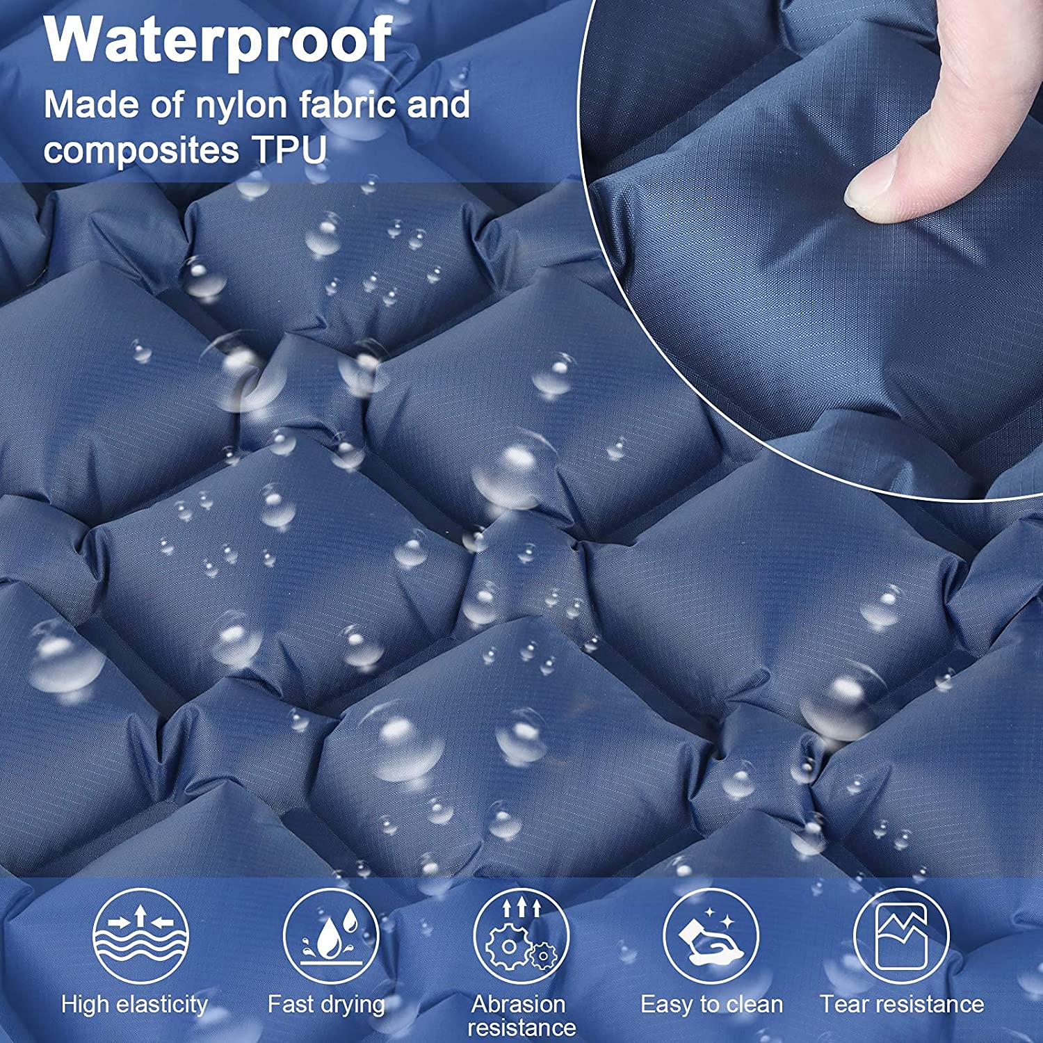 Ultralight Inflatable Camping Sleeping Pad with Pillow for Travelling and Hiking V178-58557