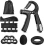 5 Pack Adjustable Resistance Hand Gripper Exerciser Workout Kit V178-58564