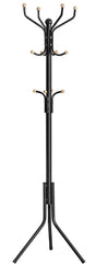 Metal Coat Rack Stand Hat Hanger, Black, 182cm V178-61284