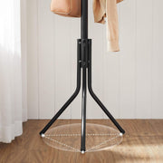 Metal Coat Rack Stand Hat Hanger, Black, 182cm V178-61284
