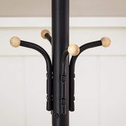 Metal Coat Rack Stand Hat Hanger, Black, 182cm V178-61284