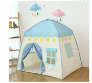130CM Portable Kids Castle Tent Large Blue V178-62182